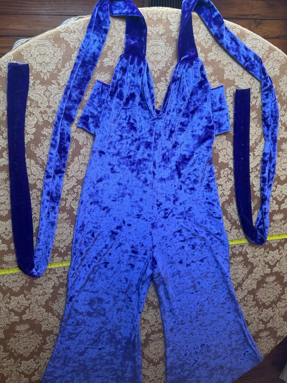 Warrior Within Designs “Velvet Tigra” Wide-Leg Purple Jumpsuit - Picture 3 of 8